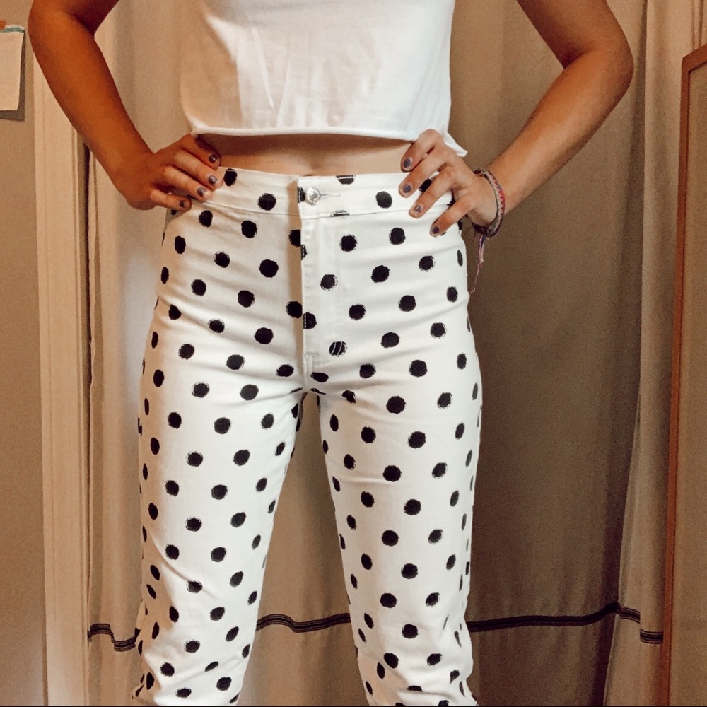 polka dot jeans